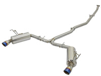 aFe POWER Takeda 16-17 Honda Civic I4-1.5L (t) 2.5-2.25in 304 SS CB Dual-Exit Exhaust Blue Tips - Burkken Auto Parts