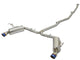 aFe POWER Takeda 16-17 Honda Civic I4-1.5L (t) 2.5-2.25in 304 SS CB Dual-Exit Exhaust Blue Tips - Burkken Auto Parts