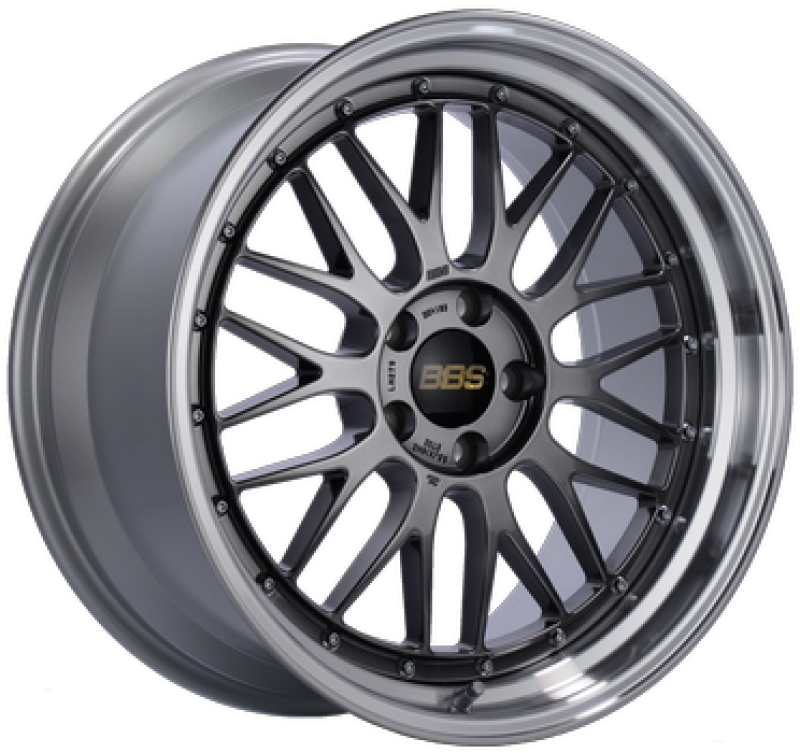 BBS LM 19x9 5x112 ET42 Diamond Black Center Diamond Cut Lip Wheel -82mm PFS/Clip Required