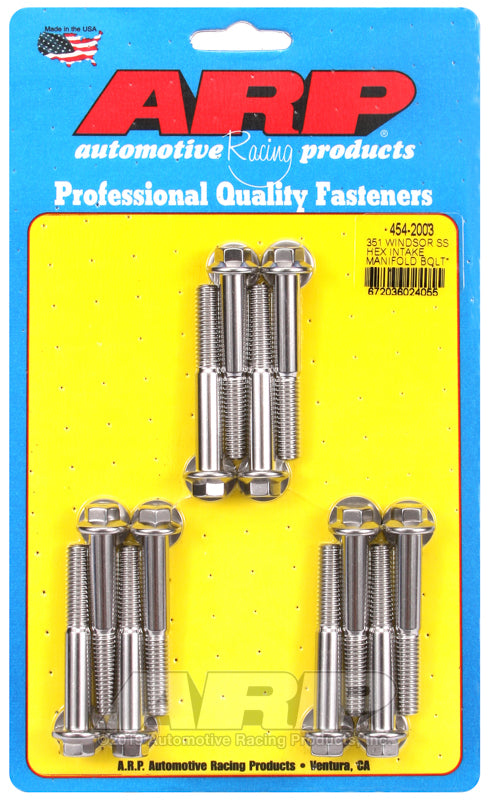 ARP SB Ford 351W SS Hex Intake Manifold Bolt Kit - Burkken Auto Parts