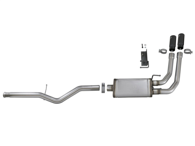 aFe Rebel Series 3in to 2.5in 409 SS Cat-Back Exhaust w/ Black Tips 09-18 GM Silverado/Sierra 5.4L - Burkken Auto Parts