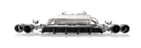 Akrapovic 18+ BMW M5 (F90) Rear Carbon Fiber Diffuser - Matte w/Red Akrapovic Logo - Burkken Auto Parts