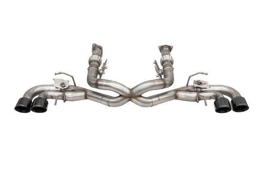 Corsa 2020-2025 Corvette C8 3in Valved Cat-Back 4.5in Blk Quad Tips - Fits Factory NPP Exhaust w/AFM - Burkken Auto Parts