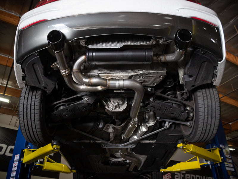 aFe MACH ForceXP 3IN to 2.5IN 304SS Cat-Back Exhaust System w/ Black Tips 14-16 BMW M235i (F22/23) - Burkken Auto Parts