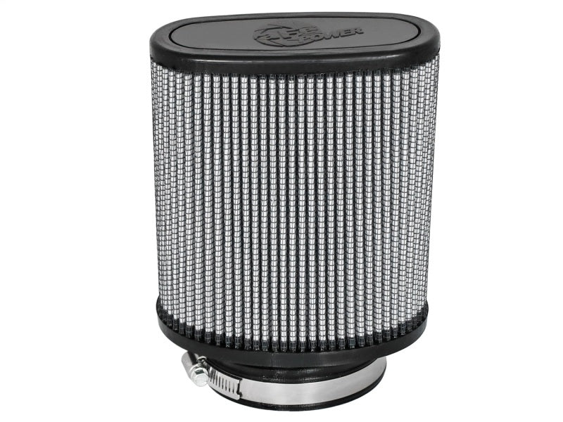 aFe Magnum FLOW Pro DRY S Universal Air Filter 3.5in Flange 5.75x5in Base 6x2.75in Top 6.5in Height - Burkken Auto Parts