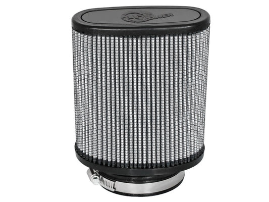 aFe Magnum FLOW Pro DRY S Universal Air Filter 3.5in Flange 5.75x5in Base 6x2.75in Top 6.5in Height - Burkken Auto Parts