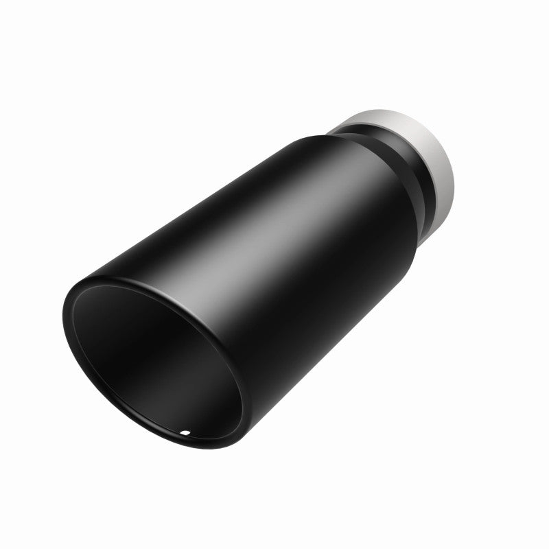 MagnaFlow Tip Stainless Black Coated Single Wall Round Single Outlet 5in Dia 4in Inlet 13in L - Burkken Auto Parts
