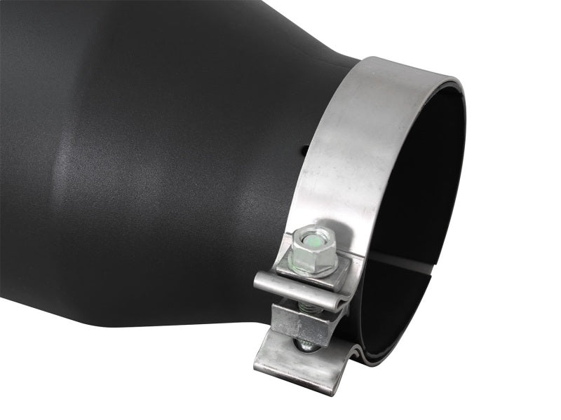 aFe Diesel Exhaust Tip Bolt On Black 4in Inlex x 6in Outlet x 15in - Burkken Auto Parts