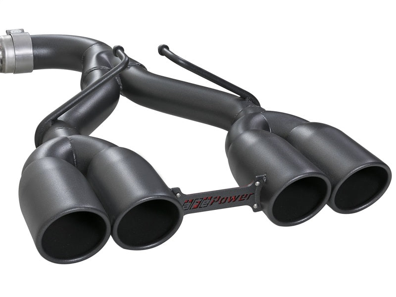 aFe Rebel Series 2.5in. 304 SS C/B Exhaust System 2018 Jeep Wrangler (JL) V6-3.6L - Black Tip - Burkken Auto Parts