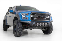 Addictive Desert Designs 17-20 Ford F-150 Raptor Bomber Front Bumper w/ 4 Rigid 360 6in Round Mounts - Burkken Auto Parts
