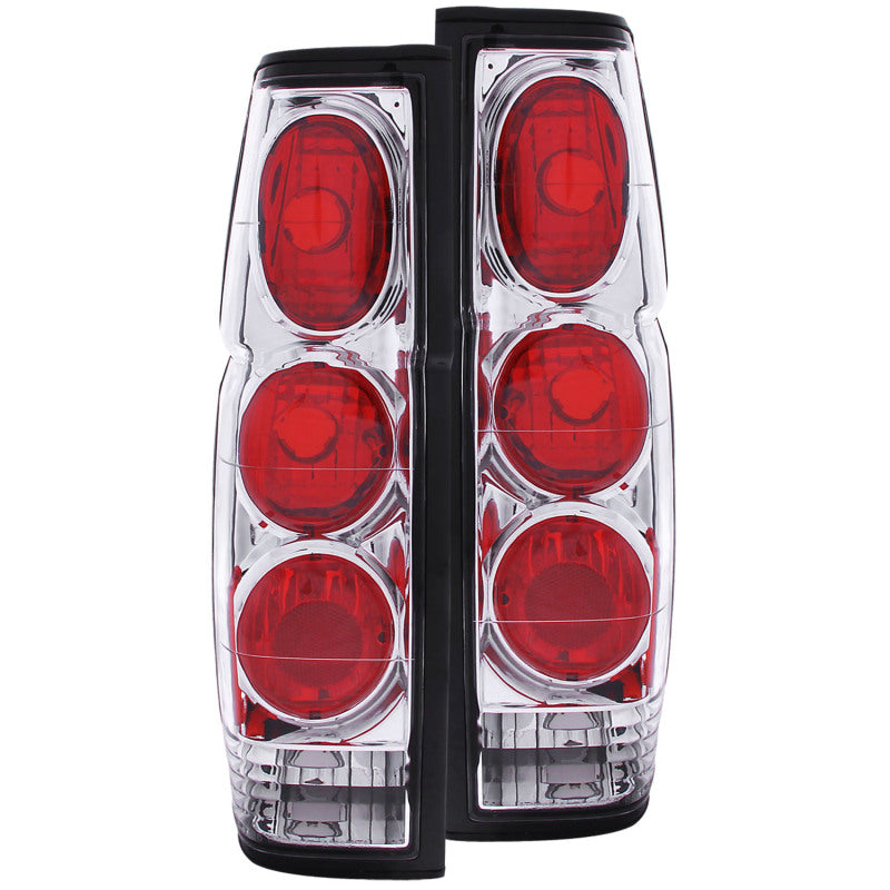 ANZO 1986-1997 Nissan Hardbody Taillights Chrome - Burkken Auto Parts