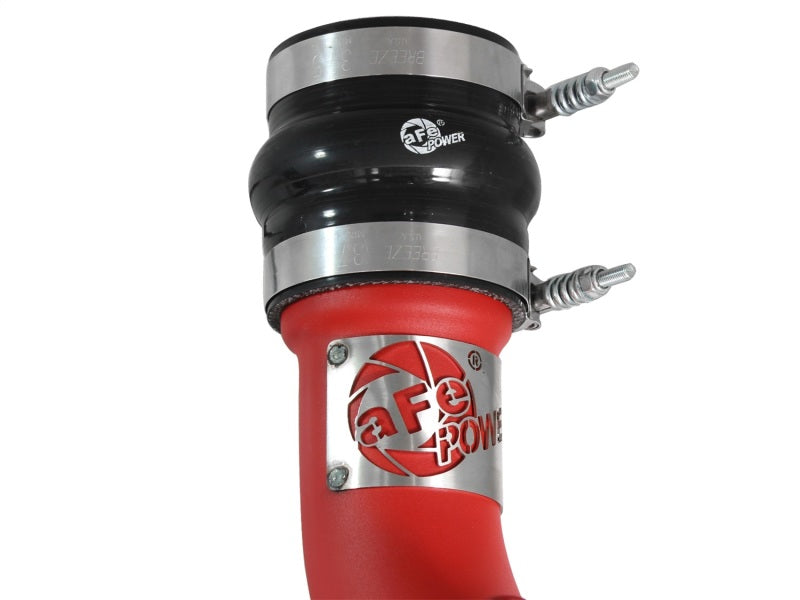 aFe BladeRunner 3in Red Intercooler Tube Hot Side w/Couplings 13-14 Dodge RAM Diesel 6.7L (td) - Burkken Auto Parts