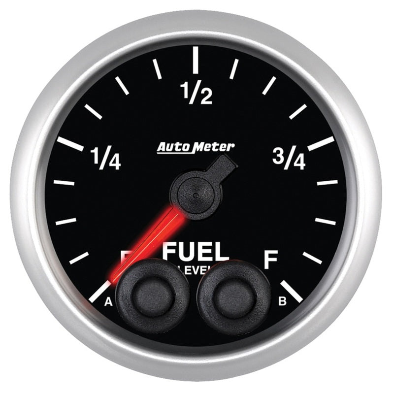Autometer Elite 52mm 0-280 ohm Full Sweep Electronic Fuel Level Programmable Empty-Full Gauge - Burkken Auto Parts