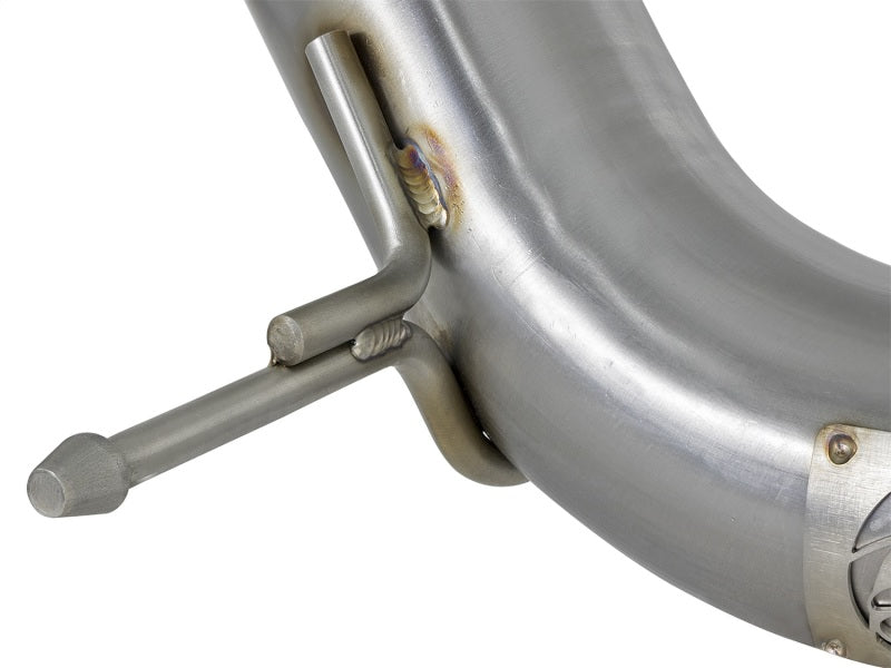 aFe Twisted Steel 3in Rear Down-Pipe/Mid Pipe 2017+ Honda Civic Type R I4 2.0L (t) - Burkken Auto Parts