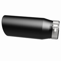 MagnaFlow Tip Stainless Black Coated Single Double Round Single Outlet 5in Dia 4in Inlet 13in L - Burkken Auto Parts