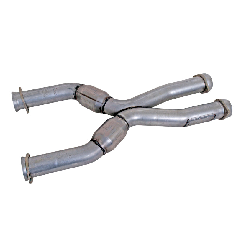 BBK 79-04 Mustang Coyote Swap Short Mid X Pipe w Catalytic Converters 3.0 For BBK Long Tube Headers - Burkken Auto Parts