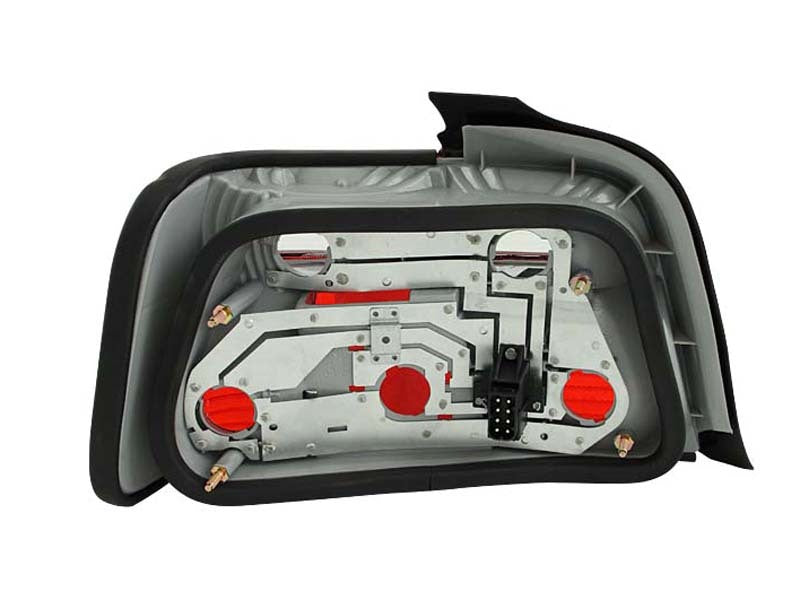 ANZO 1992-1998 BMW 3 Series E36 Sedan Taillights Red/Clear - Burkken Auto Parts
