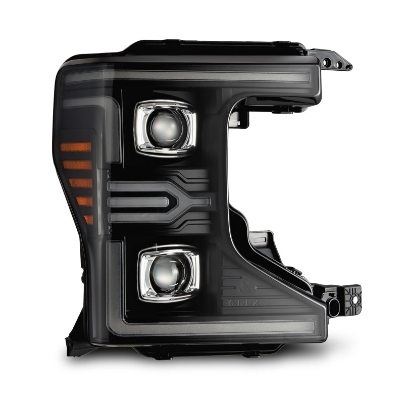AlphaRex 20-22 Ford F-250/350/450/550 SD LUXX-Series LED Proj Headlights Bk w/Acv Light SS & SBDRL - Burkken Auto Parts