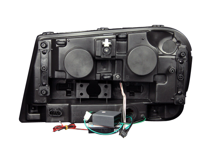 ANZO 2002-2009 Chevrolet Trailblazer Projector Headlights w/ Halo Black - Burkken Auto Parts