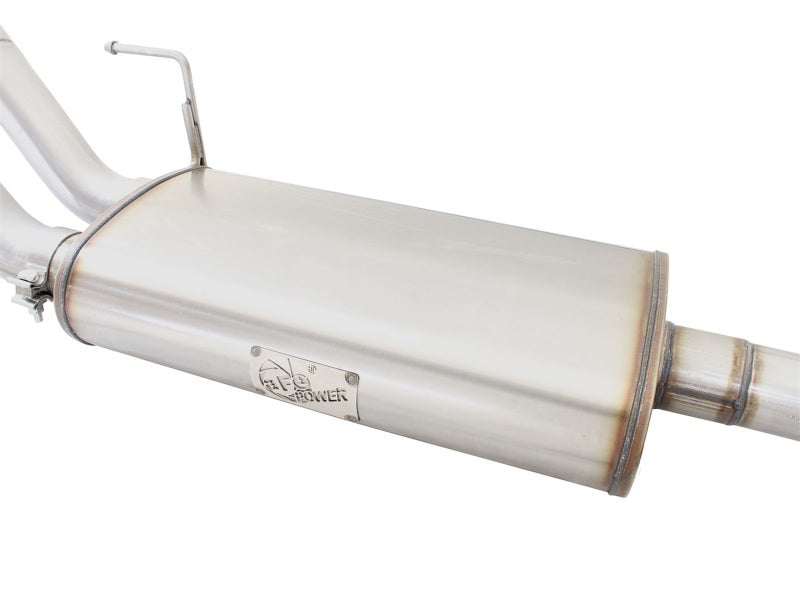 aFe MACHForce XP Exhaust 3in SS Dual Side Exit CB w/ Black Tips 2015 Ford F150 5.0L V8 CC/SB EC/LB - Burkken Auto Parts