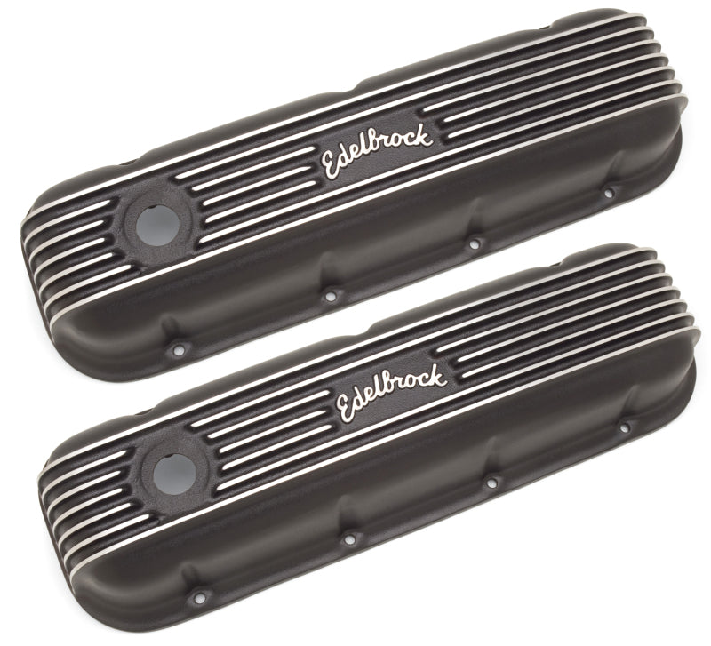 Edelbrock Valve Cover Classic Series Chevrolet 1965 and Later 396-502 V8 Black - Burkken Auto Parts