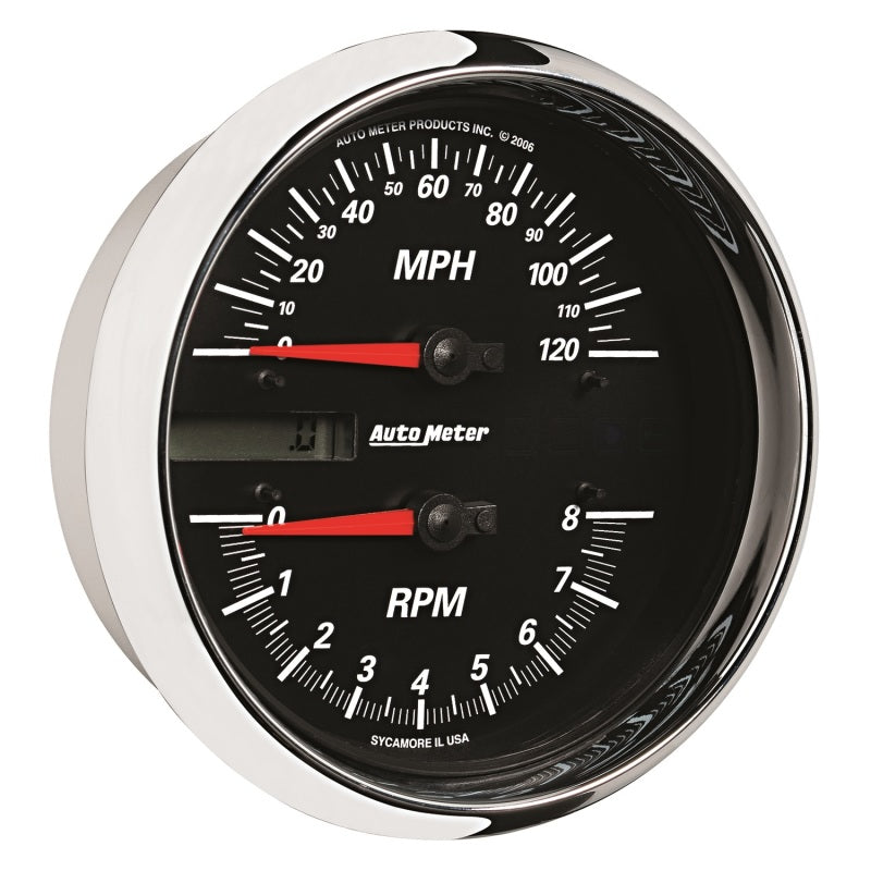 Autometer Pro-Cycle Gauge Tach/Speedo 4 1/2in 8K Rpm/120 Mph Black - Burkken Auto Parts