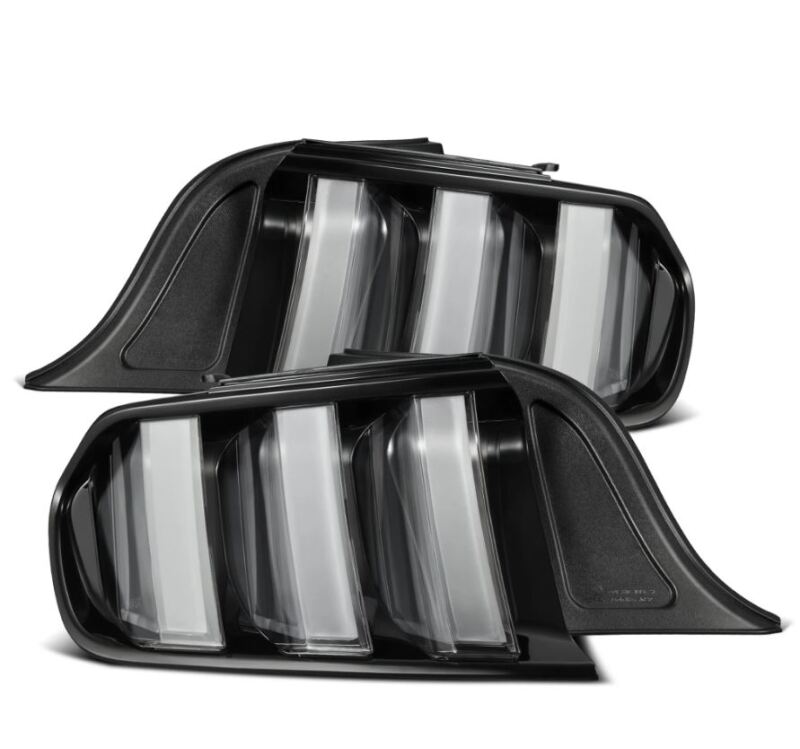 AlphaRex 15-23 Ford Mustang NOVA-Series Prismatic LED Tail Lights Black-Clear - Burkken Auto Parts