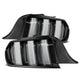 AlphaRex 15-23 Ford Mustang NOVA-Series Prismatic LED Tail Lights Black-Clear - Burkken Auto Parts