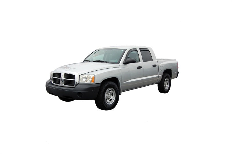 AVS 05-11 Dodge Dakota Quad Cab Ventvisor In-Channel Front & Rear Window Deflectors 4pc - Smoke - Burkken Auto Parts