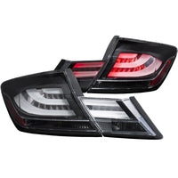 ANZO 2013-2015 Honda Civic LED Taillights Black - Burkken Auto Parts