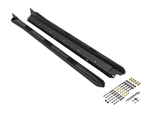 aFe POWER 18-23 Subaru Crosstrek Terra Guard Off-Road Sliders - Black - Burkken Auto Parts