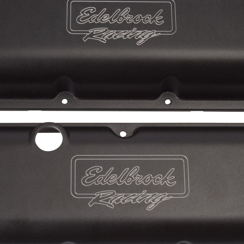 Edelbrock Valve Cover Victor Series Chevrolet 1965 and Later 396-502 V8 Low Black - Burkken Auto Parts