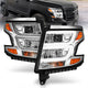 ANZO 2015-2020 Chevy Tahoe Projector Headlights Plank Style Chrome w/DRL - Burkken Auto Parts