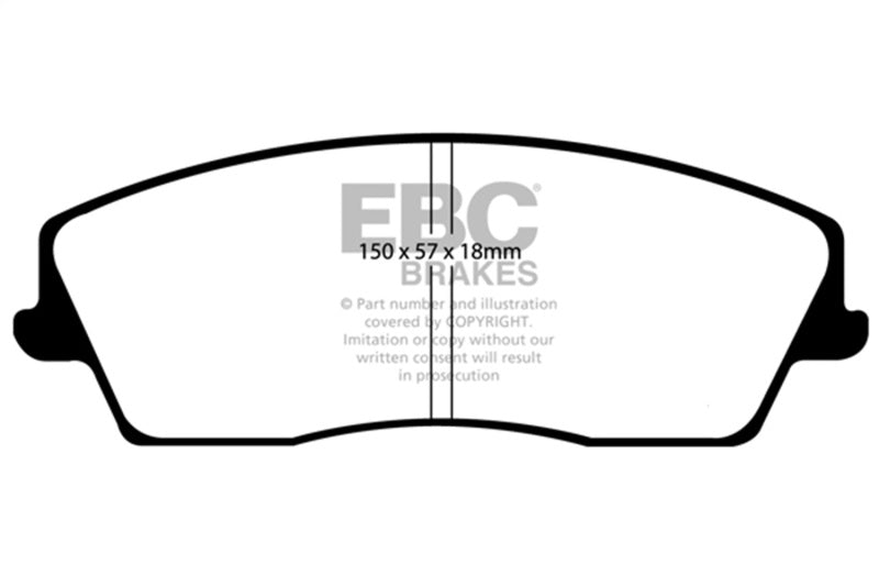 EBC 05-09 Chrysler 300 2.7 Redstuff Front Brake Pads - Burkken Auto Parts