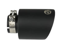 aFe Takeda 304 SS Clamp-On Exhaust Tip 2.5in. Inlet / 4.5in. Outlet / 7in. L - Black - Burkken Auto Parts