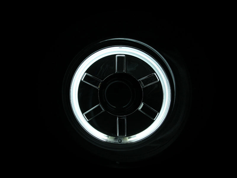 ANZO 2007-2013 Toyota Fj Cruiser Projector Headlights w/ Halo Chrome - Burkken Auto Parts