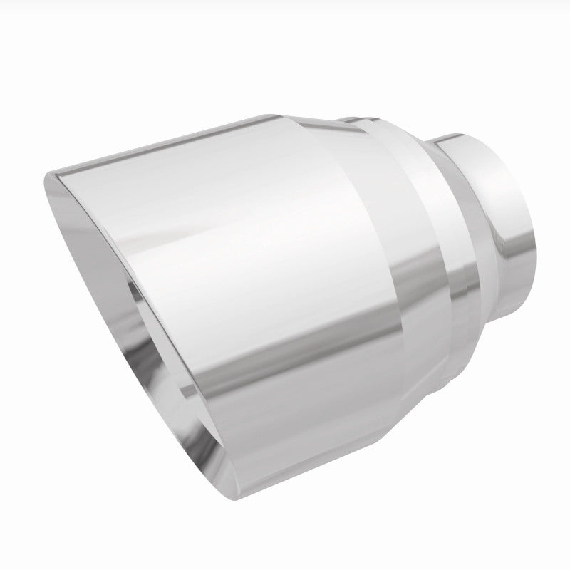 MagnaFlow Tip Stainless Double Wall Round Single Outlet Polished 4.5in DIA 2.5in Inlet 5.75in Length - Burkken Auto Parts