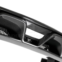 Anderson Composites 15-16 Ford Mustang R-Style Carbon Fiber Rear Valance (for Quad Tip Exhaust) - Burkken Auto Parts