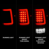 ANZO 2004-2006 Ford F-150 LED Tail Lights w/ Light Bar Black Housing Clear Lens - Burkken Auto Parts