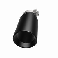 MagnaFlow Tip Stainless Black Coated Single Double Round Single Outlet 5in Dia 4in Inlet 13in L - Burkken Auto Parts