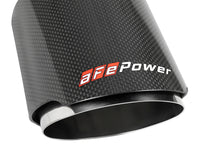 aFe MACH Force-Xp 304 SS Clamp-On Exhaust Tip 2.5in. Inlet / 4.5in. Outlet / 7in. L - Carbon Fiber - Burkken Auto Parts
