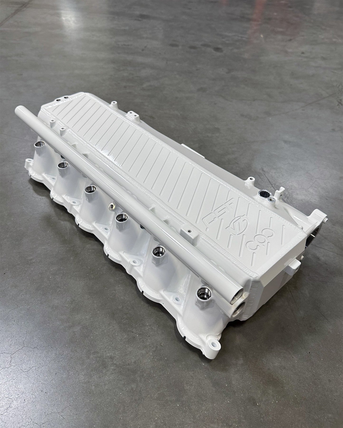 CSF B58 Manifold Custom Finish - Alpine White example