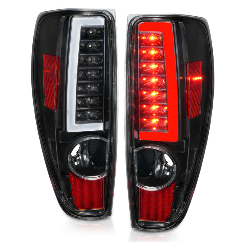 ANZO 2004-2012 Chevrolet Colorado/ GMC Canyon LED Tail Lights w/ Light Bar Black Housing - Burkken Auto Parts