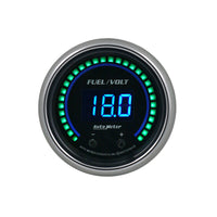 Autometer 52.4mm Black Switchable 0-100 Fuel Level / 8-18V Voltmeter Cobalt Elite Digital Gauge - Burkken Auto Parts