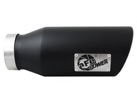 aFe Power MACH Force-Xp 4in In x 6in Out x 15in L Driver Side Clamp-On 4in 409 SS Exhaust Tip-Black - Burkken Auto Parts