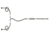 aFe POWER Takeda 22-23 Honda Civic Si I4-1.5L (t) 2.5in to 3in 304 SS CB Exhaust - Blue Flame Tips - Burkken Auto Parts