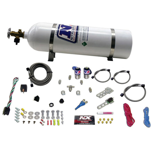 Nitrous Express Sub C Nitrous Kit (25-35-50HP) w/15lb Bottle - Burkken Auto Parts