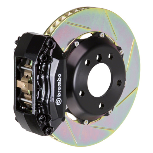 Brembo 98-02 Accord V6 Front GT BBK 4 Piston Cast 2pc 328x28 2pc Rotor Slotted Type1-Black - Burkken Auto Parts
