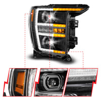 ANZO 21-23 Ford F150 LED Projector Headlight w/Switchback+Sequential - Black (Passenger Side Only) - Burkken Auto Parts