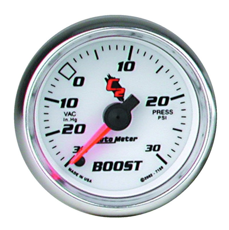 Autometer C2 52mm 30 PSI Electronic Boost/Vac Gauge - Burkken Auto Parts